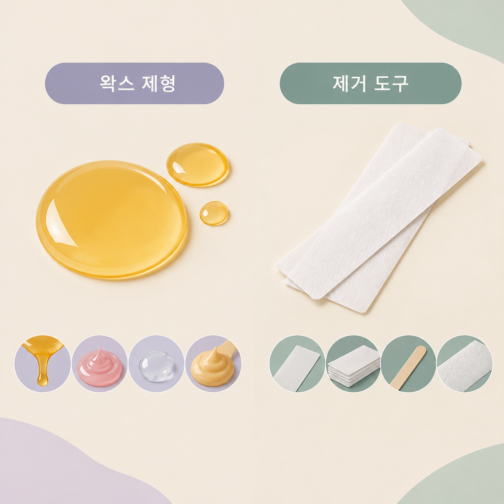 AI 생성 설명 이미지: 파주 왁싱샵 도도라인왁싱 파주운정본점 | 왁스 제형과 제거 도구를 구분해 읽는 법